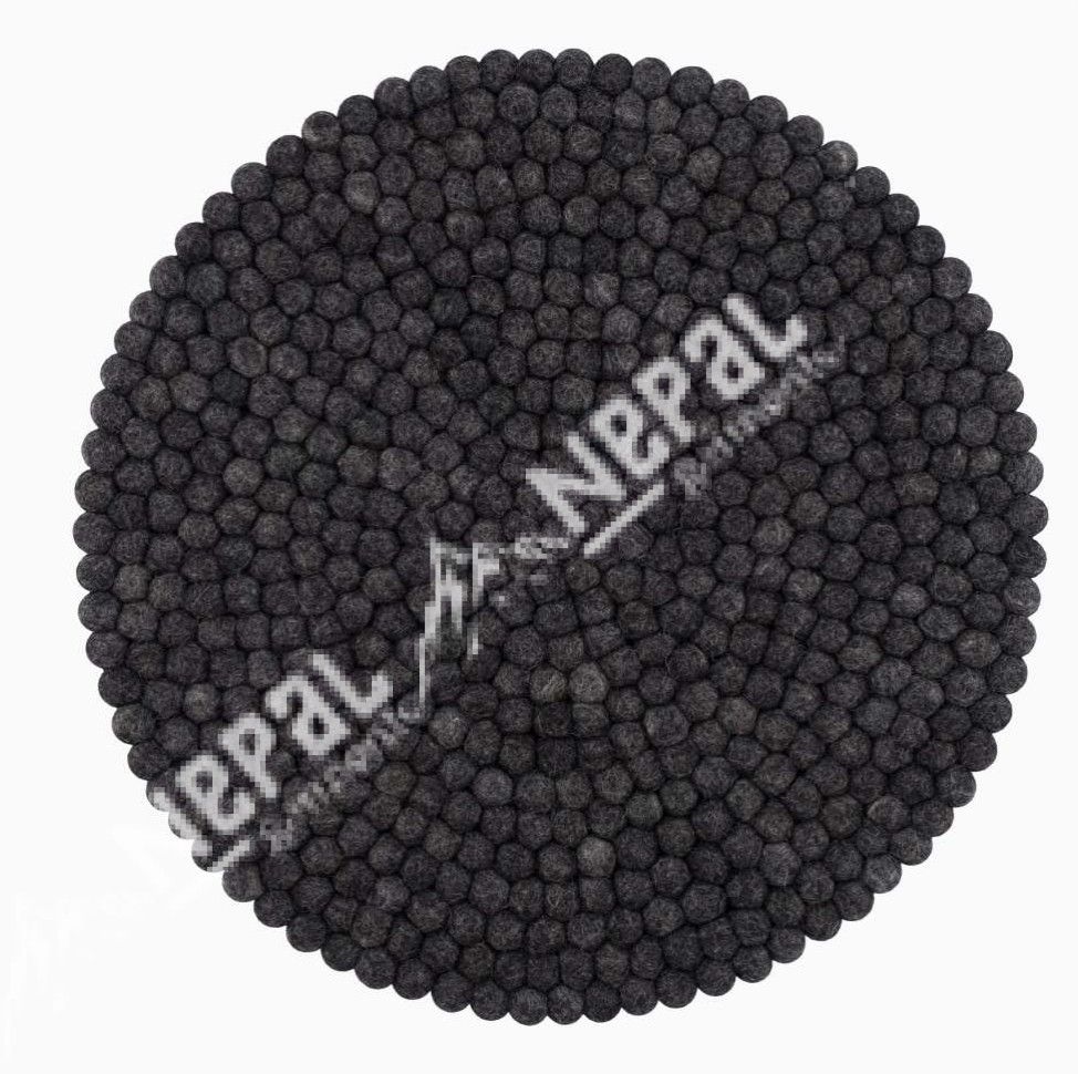 Multicolor Felt Ball Rug