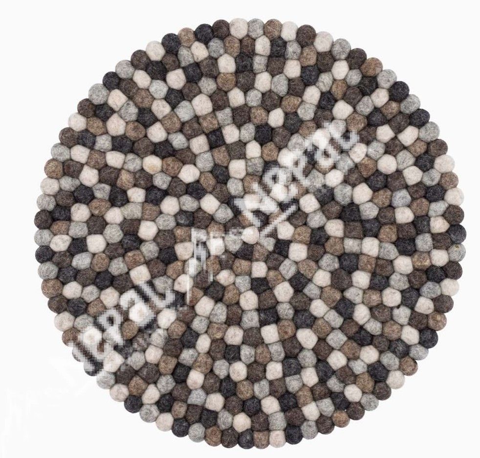 Multicolor Felt Ball Rug