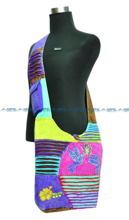 Hand-embroidery Crossbody Hippie Shoulder Bag