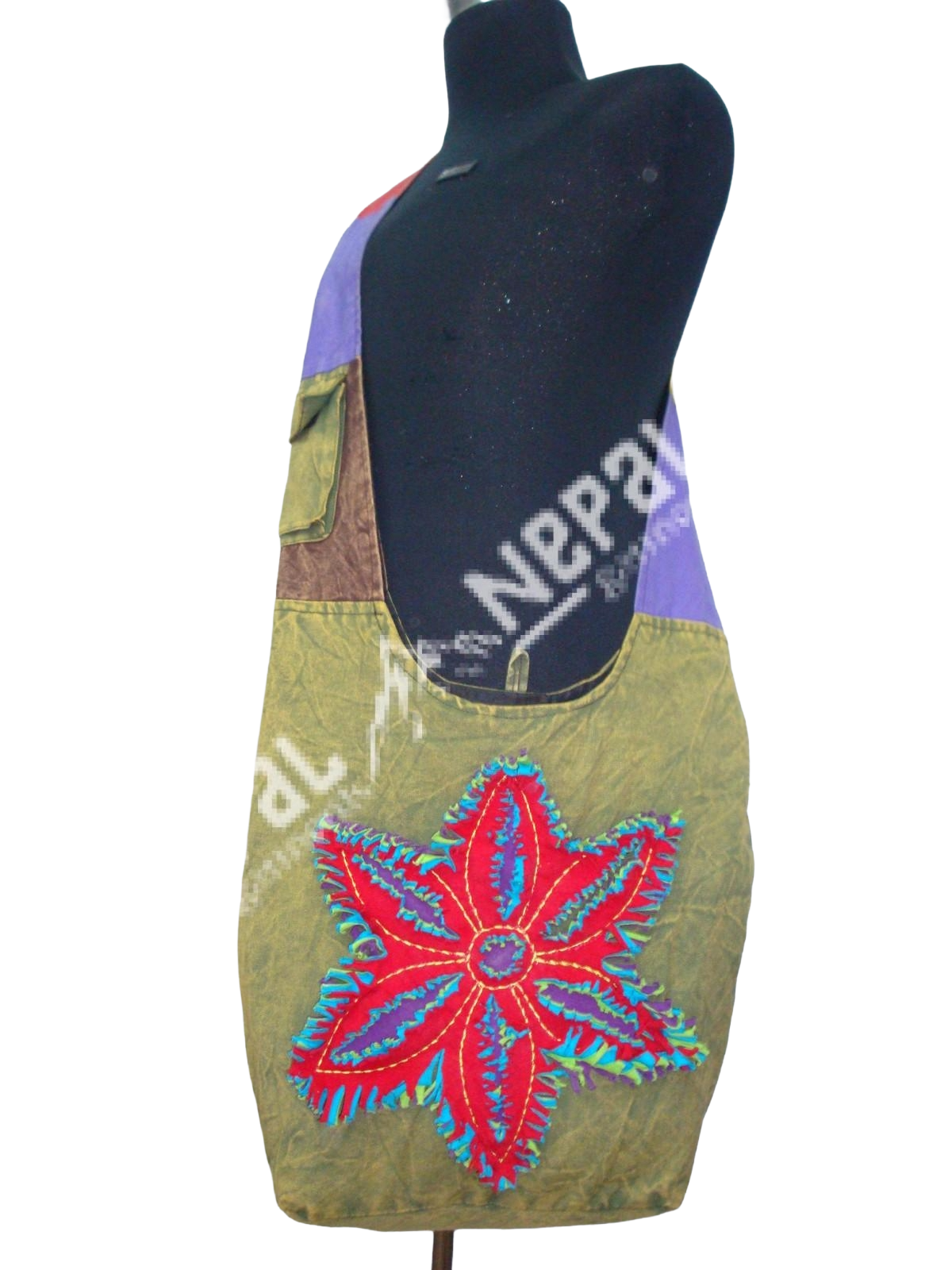 Hand-embroidery Crossbody Hippie Shoulder Bag